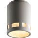 Radiance Cylinder LED 7 inch Agate Marble Outdoor Flush-Mount in 1000 Lm LED