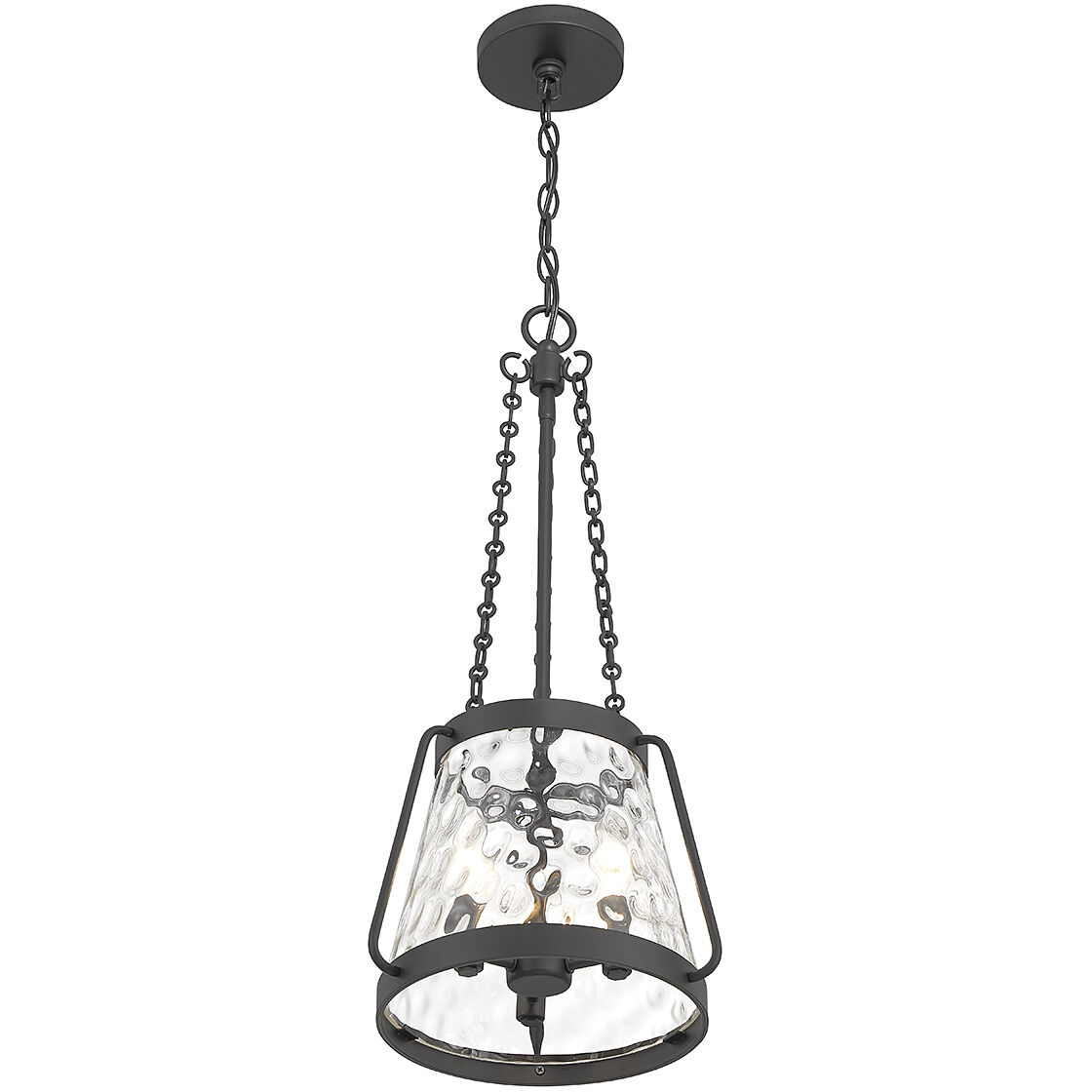 Crawford 3 Light 12 inch Matte Black Pendant Ceiling Light