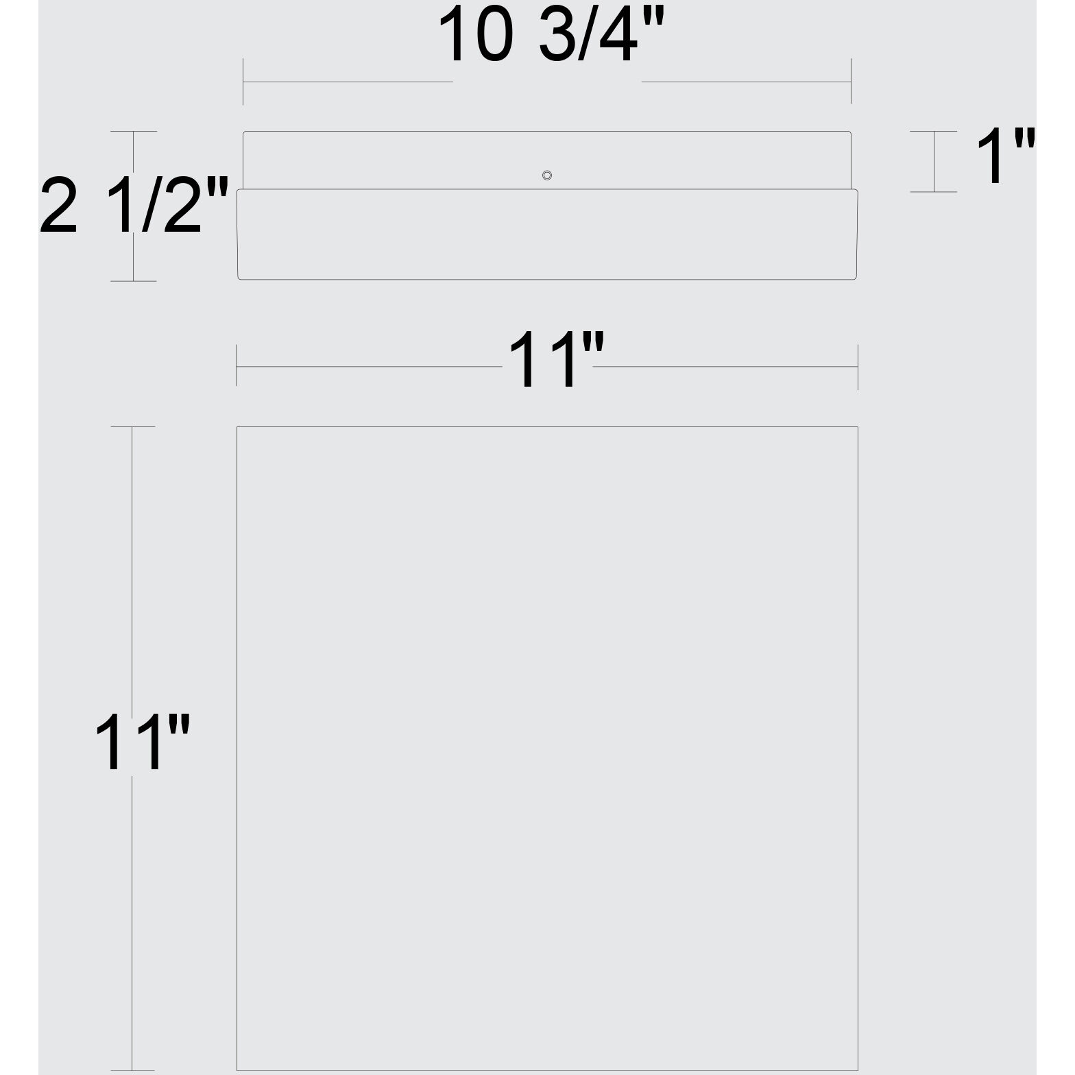 Box LED 11 inch Sand Black Outdoor Flush Mount