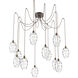 Ellisse 12 Light 15.5 inch Flat Bronze Swag Multi-Pendant Ceiling Light in Clear Optic