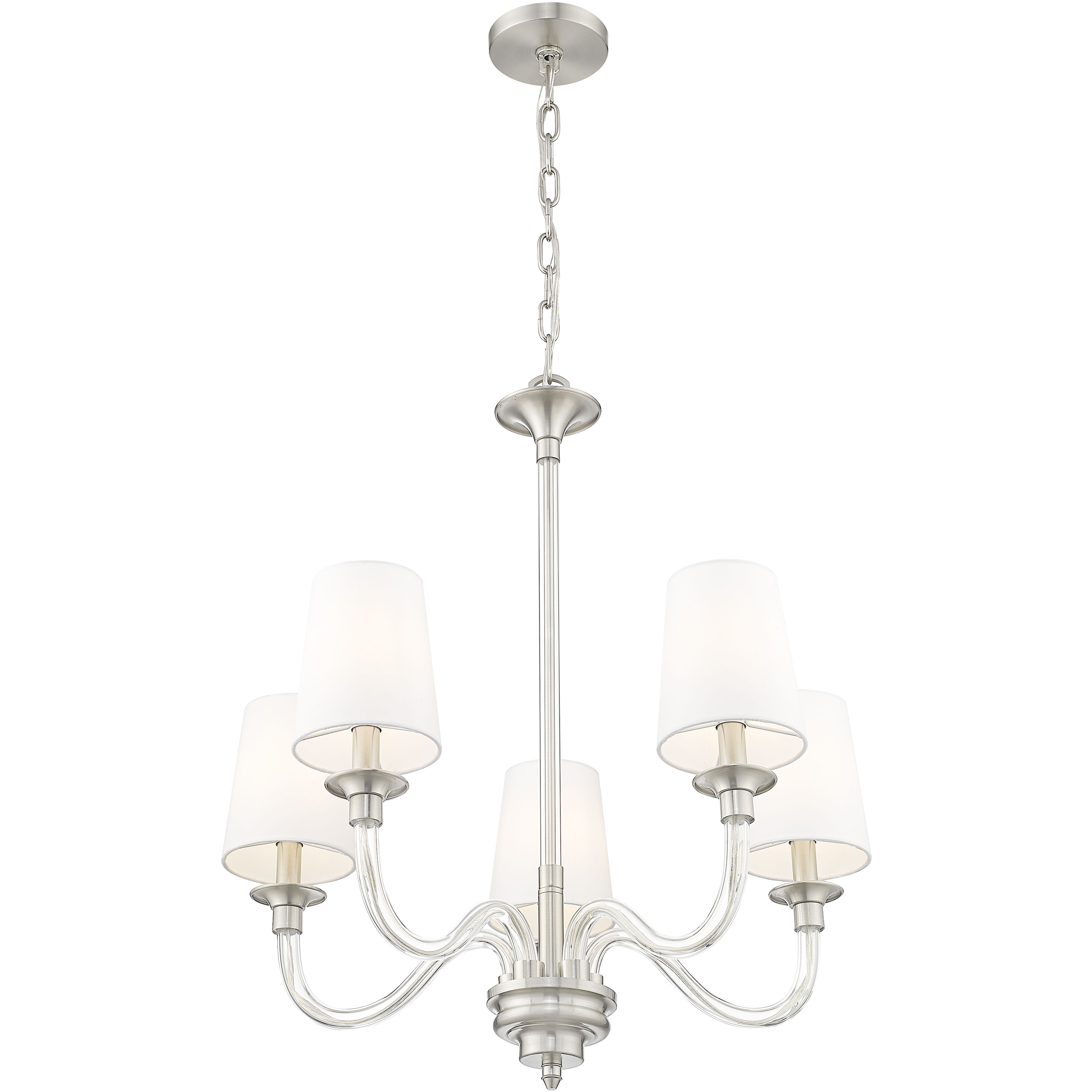 Katerina 5 Light 24 inch Brushed Nickel Chandelier Ceiling Light
