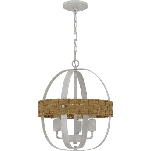 Barton 3 Light 14.75 inch White Washed Chandelier Ceiling Light