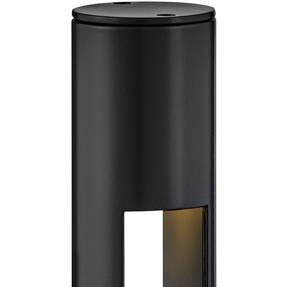 Atlantis 12v 4.00 watt Satin Black Landscape Path Bollard, Round