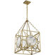 Balfour 4 Light 17 inch Warm Brass Pendant Ceiling Light