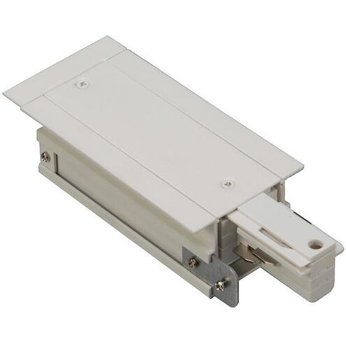 Recessed Live End Connector 1 Light 120 White Track Accessory Ceiling Light