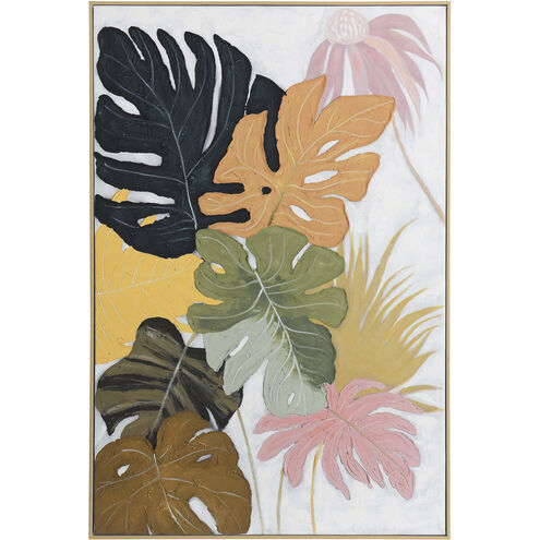 Stu Multi - White and Black and Orange and Pink and Yellow Wall Art