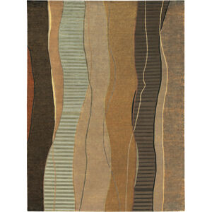 Mugal 132 X 96 inch Brown and Brown Area Rug, Wool