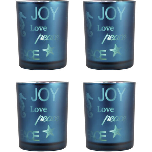 Reflections Azure Holiday Candleholder, Pillar