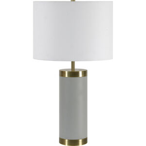 Kameron 25.25 inch 100.00 watt Antique Brass and Grey Table Lamp Portable Light