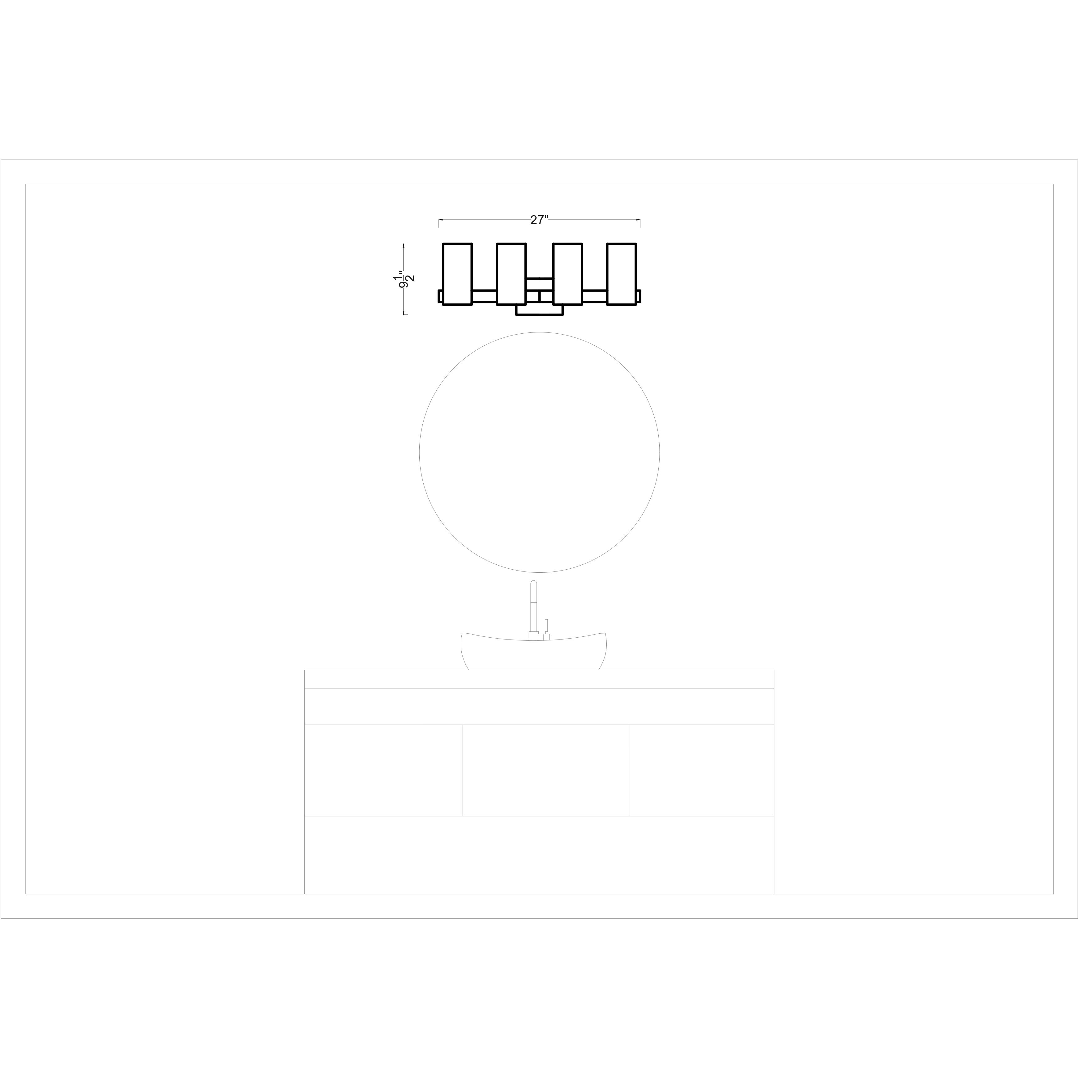 Drew & Jonathan Scott Rhode 4 Light 27 inch Chrome Vanity Light Wall Light