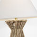 Chapman & Myers Antigua 29.5 inch 15 watt Natural Abaca and Antique-Burnished Brass Table Lamp Portable Light
