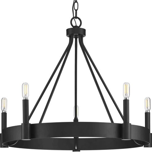 Breckenridge 5 Light 26 inch Matte Black Chandelier Ceiling Light, Design Series