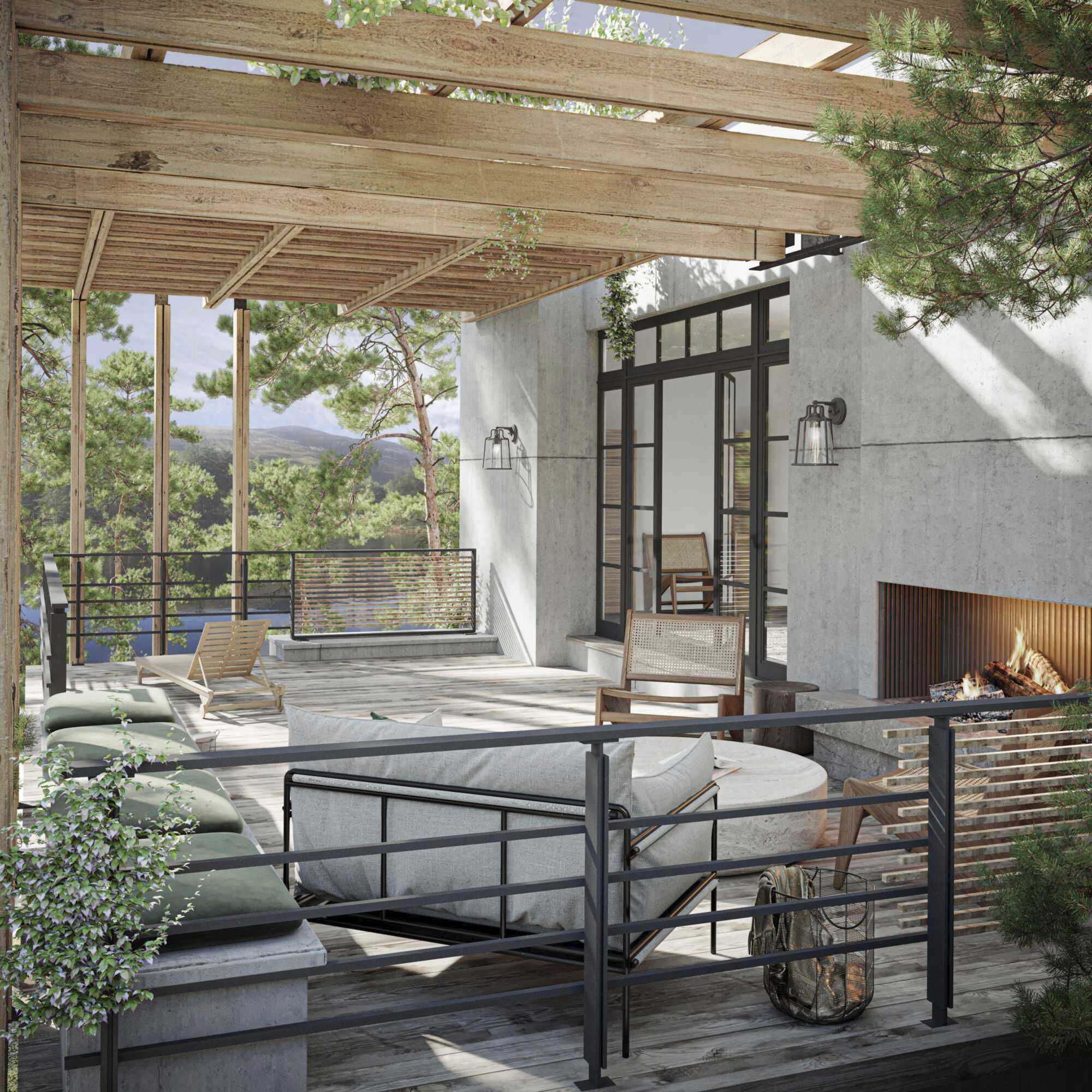 Benton Harbor 1 Light 13 inch Textured Black Outdoor Wall Lantern, with DURASHIELD, Large