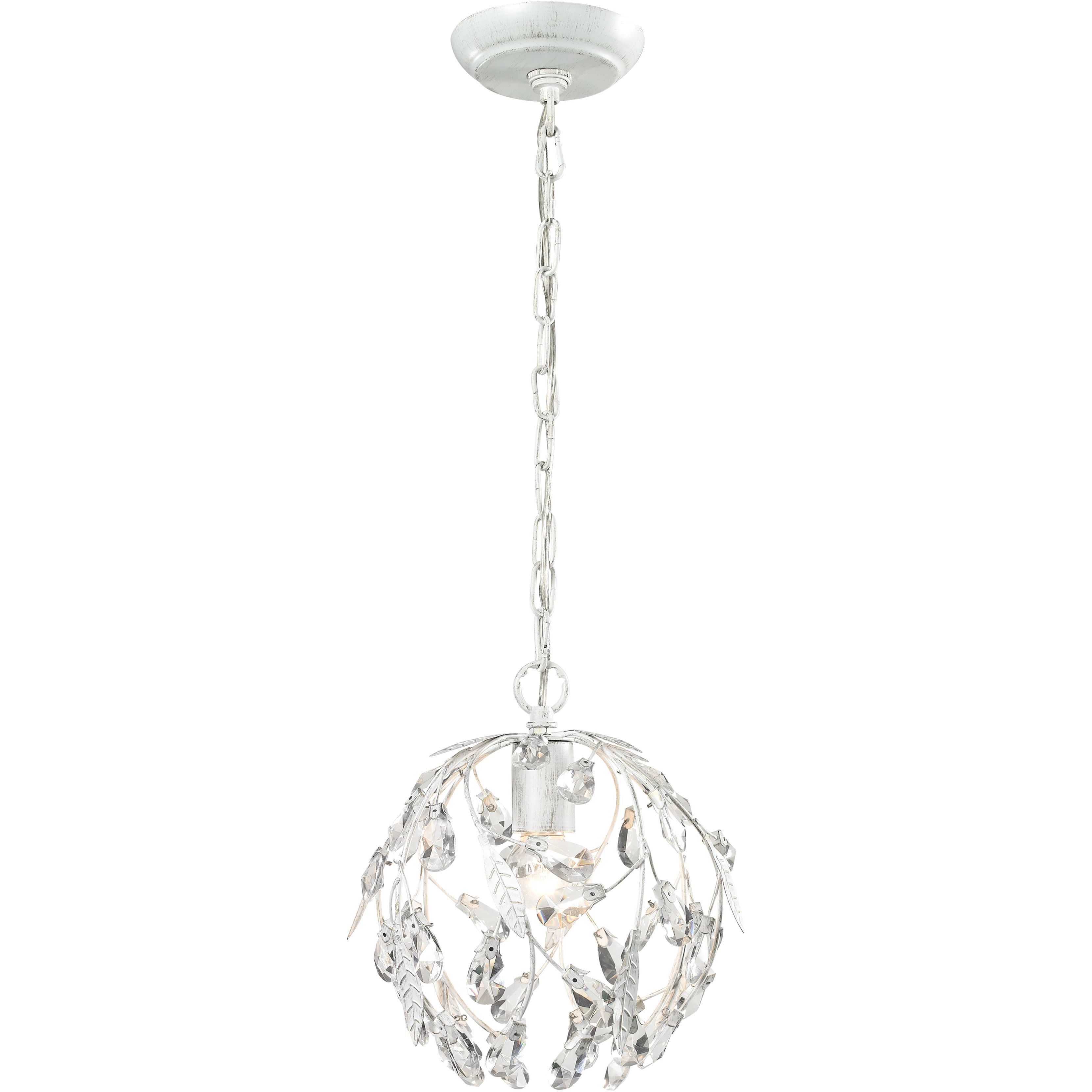 Circeo 1 Light 10 inch Antique White Mini Pendant Ceiling Light
