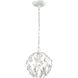 Circeo 1 Light 10 inch Antique White Mini Pendant Ceiling Light