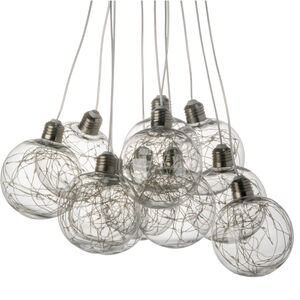Drop Globes LED 16 inch Clear Chandelier Ceiling Light