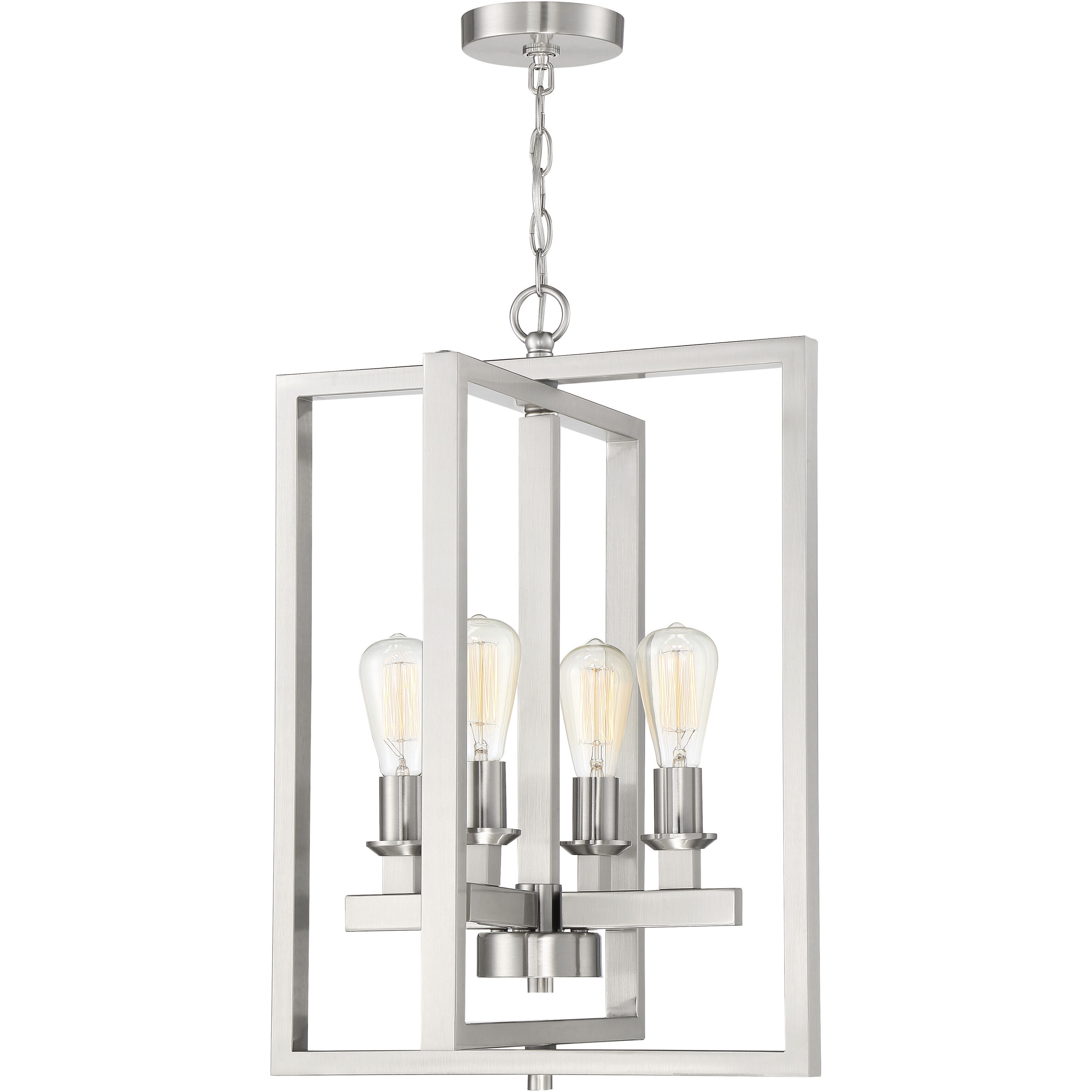 Neighborhood Chicago 4 Light 18 inch Brushed Polished Nickel Foyer Light Ceiling Light