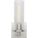 Drew & Jonathan Sarita 1 Light 5 inch Brushed Nickel Sconce Wall Light, Small