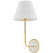 Wedgewood Wall Sconce Wall Light in Aged Brass/Off-White