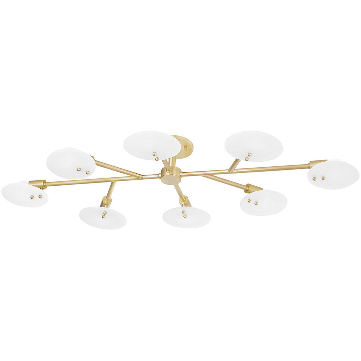 Giselle 8 Light 48 inch Aged Brass Semi-flush Ceiling Light