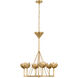 Julie Neill Alberto 6 Light 30 inch Antique-Burnished Brass Single Tier Chandelier Ceiling Light, Small