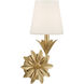 Broche Bath Sconce Wall Light in Antique Gold