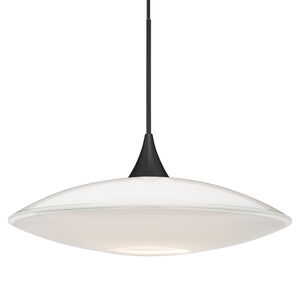 Spazio 1 Light Black Cord Pendant Ceiling Light