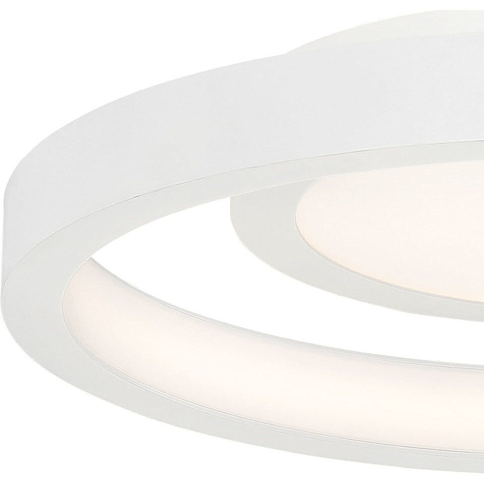 Knock Out LED 14 inch White Flush Mount Ceiling Light