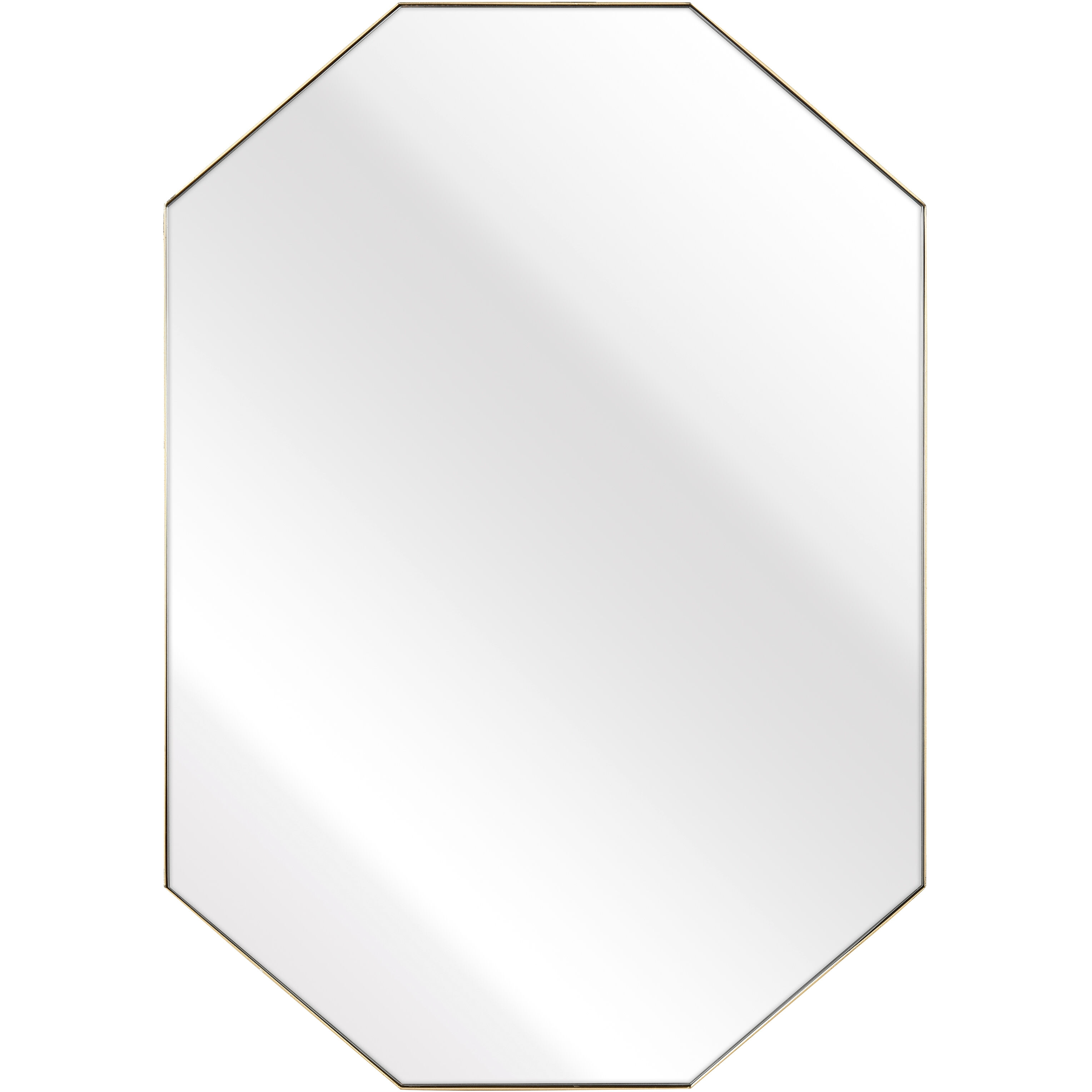 Teddy 31.75 X 22.25 inch Brass with Mirror Wall Mirror