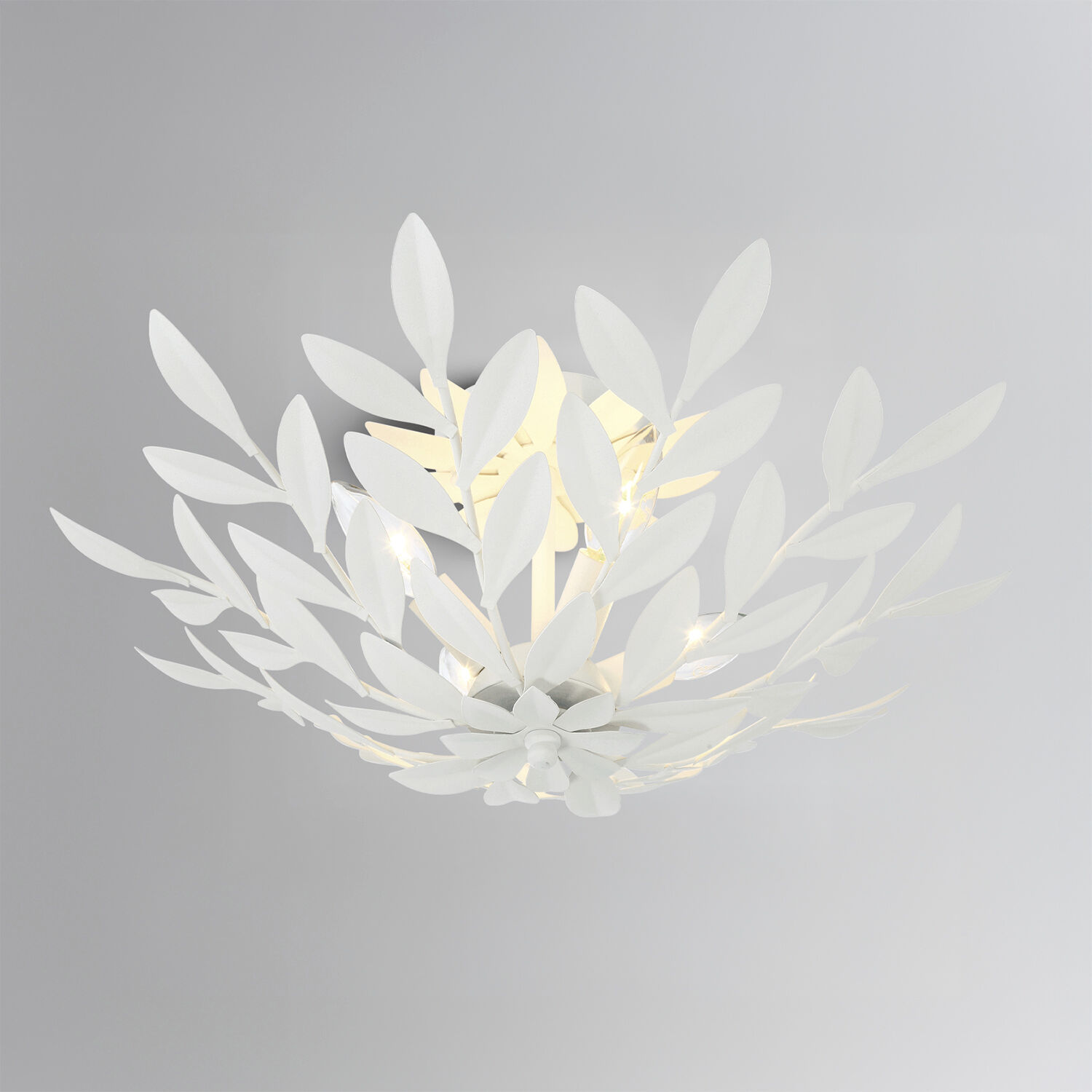 Broche 4 Light 20.75 inch Matte White Semi Flush Ceiling Light