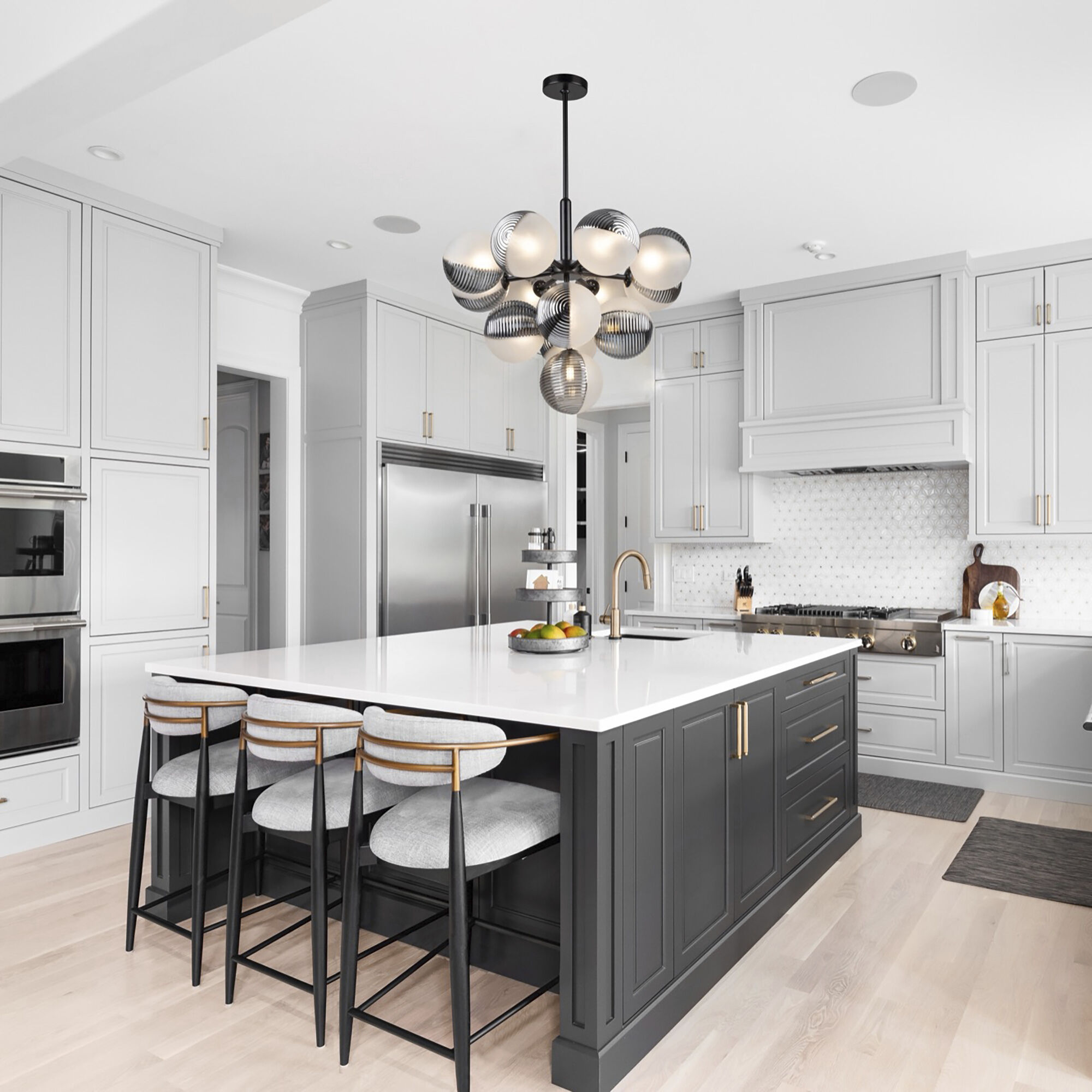 Bolla LED 24.5 inch Black Chandelier Ceiling Light