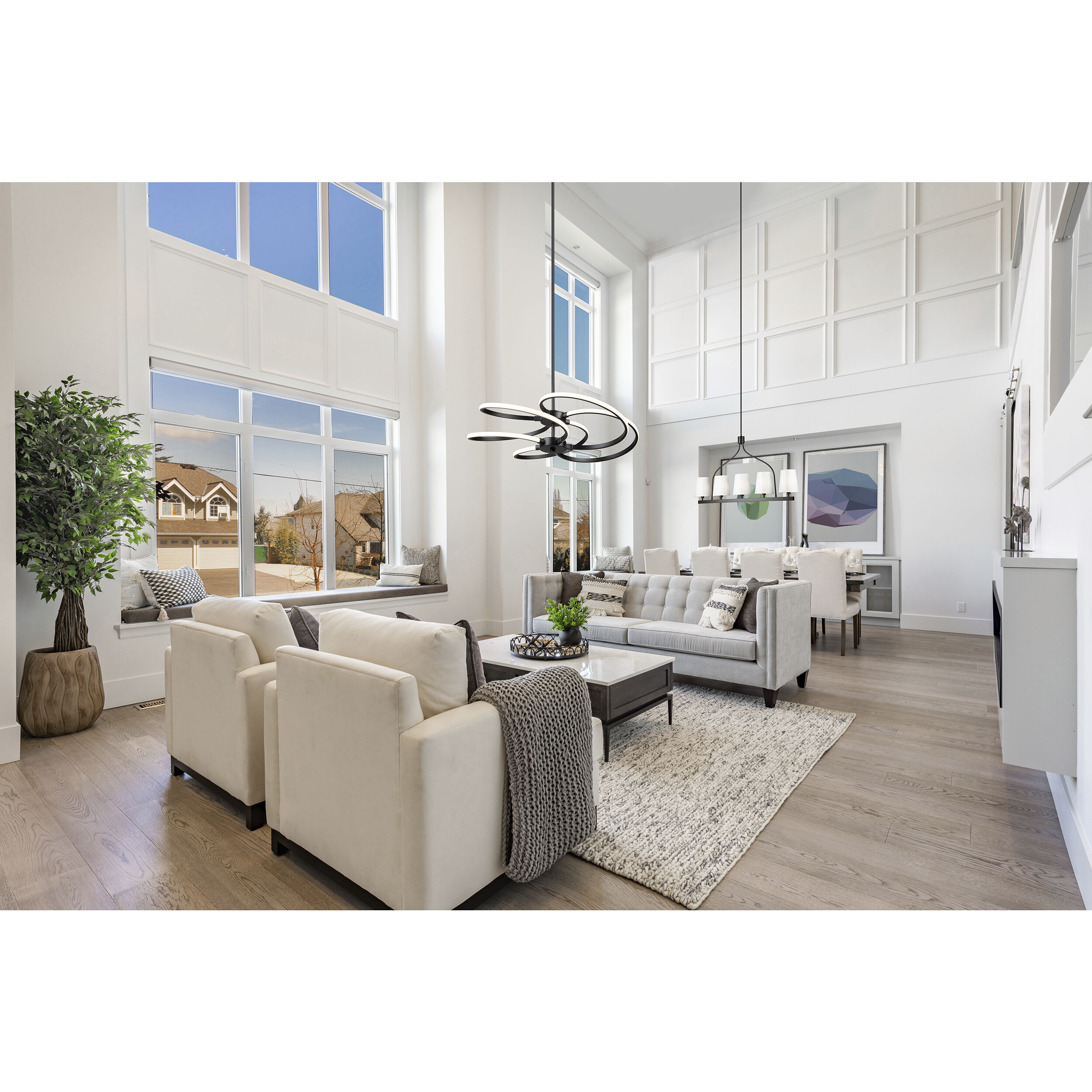 Equinox LED 26.3 inch Black Pendant Ceiling Light