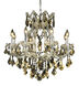 Maria Theresa 9 Light 26 inch Chrome Dining Chandelier Ceiling Light in Golden Teak, Royal Cut