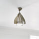 Terna 15 inch Brushed Nickel with Champagne Blades Ceiling Fan