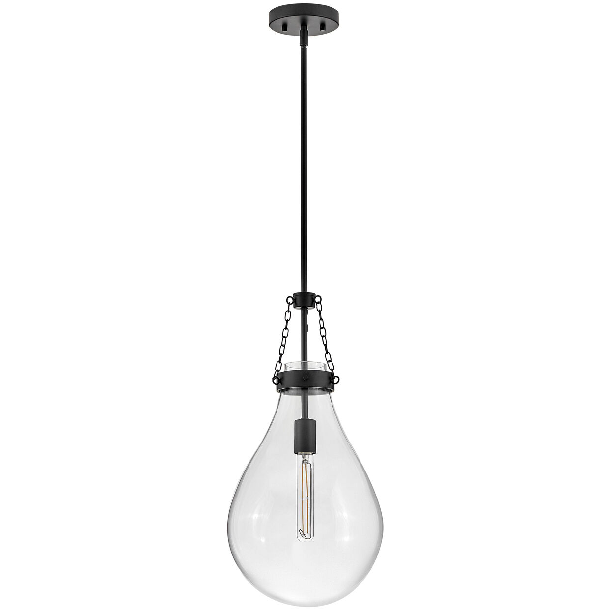 Eloise 1 Light 11 inch Black Pendant Ceiling Light