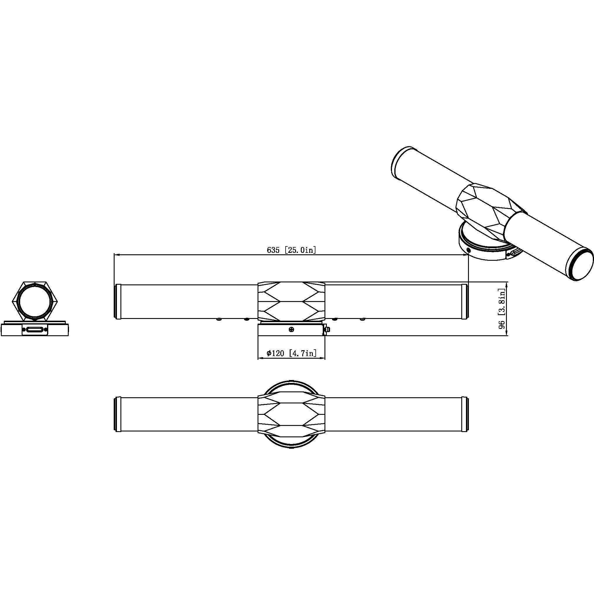 Cooper LED 25 inch Matte Black Vanity Wall Light