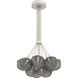Mesa LED 13.5 inch Salt White Cluster Pendant Ceiling Light in 3000K LED, Smoke