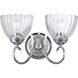 Audra Vanity Wall Light in Chrome