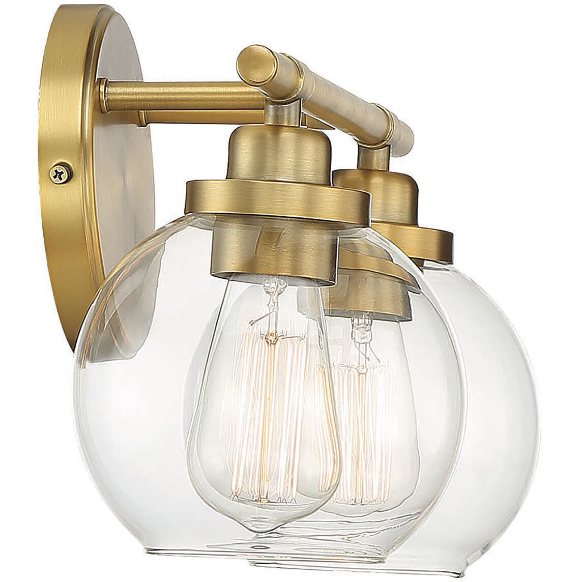 Carson 2 Light 14 inch Warm Brass Bathroom Vanity Light Wall Light, Essentials