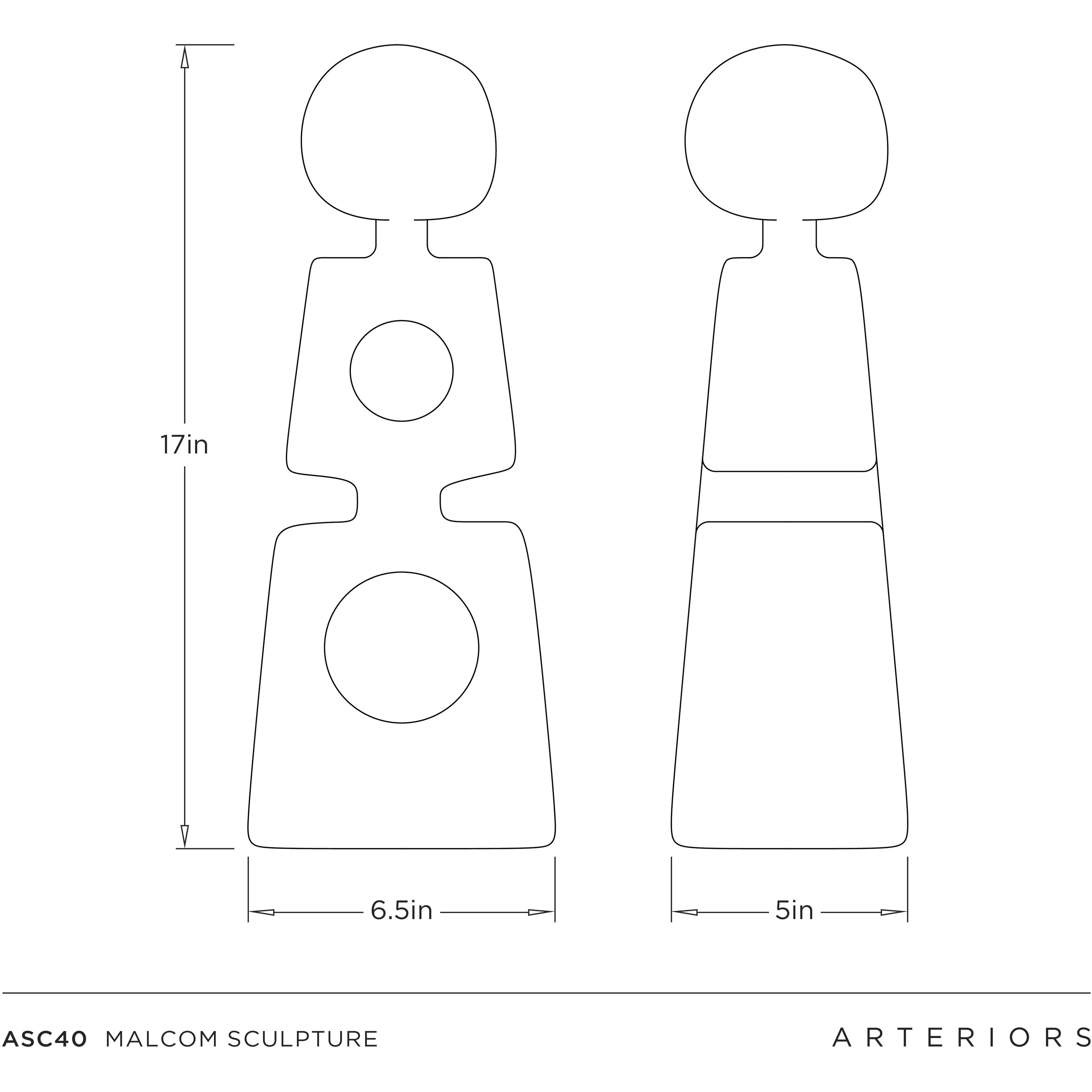 Malcom 17 X 6.5 inch Sculpture