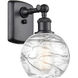 Ballston Small Deco Swirl LED 6 inch Matte Black Sconce Wall Light, Ballston