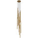 Filmore Ave. LED 17 inch Aged Brass Multi Port Pendant Ceiling Light