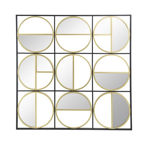 Catherine 35.6 X 35.6 inch Black/Gold Wall Mirror
