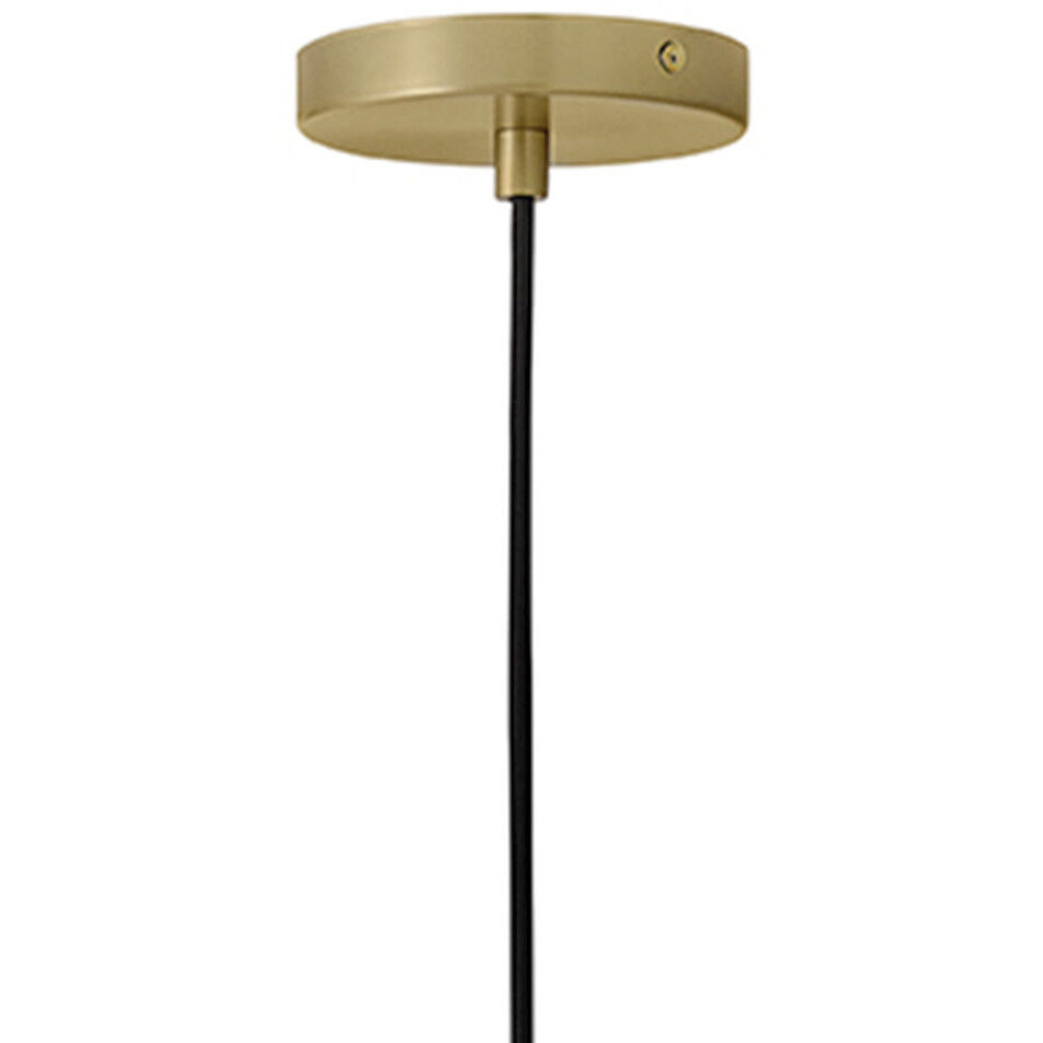 Lou 1 Light 22 inch Matte White with Lacquered Brass Pendant Ceiling Light