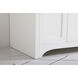 Moore 48 X 22 X 34 inch White and Brushed Nickel with Calacatta Quartz Vanity Sink Set