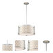 Ziggy 2 Light 16 inch Laquered Silver Pendant Ceiling Light in Lacquered Silver, Large