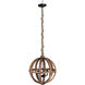 Pratt 4 Light 22 inch Brown Pendant Ceiling Light