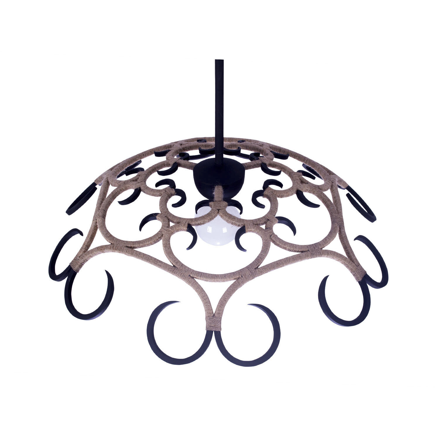 Ferrum 1 Light 28 inch Matte Black Pendant Ceiling Light