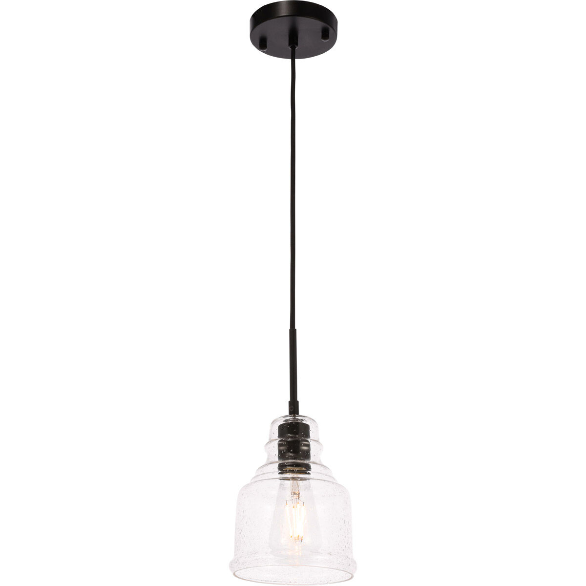 Pierce 1 Light 6 inch Black Pendant Ceiling Light