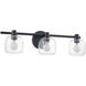 Valentina 3 Light 24 inch Matte Black Vanity Light Wall Light